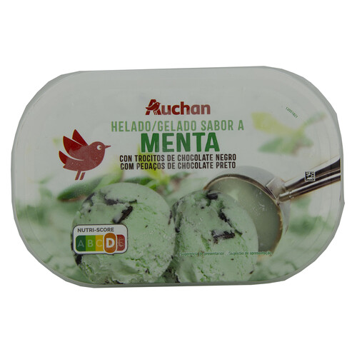 AUCHAN Tarrina de helado de menta 1 l. Producto Alcampo