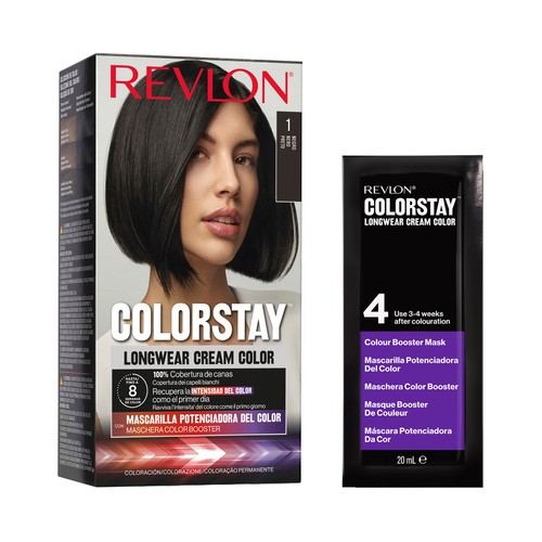 REVLON Colorstay Coloración permanente tono 1 negro.