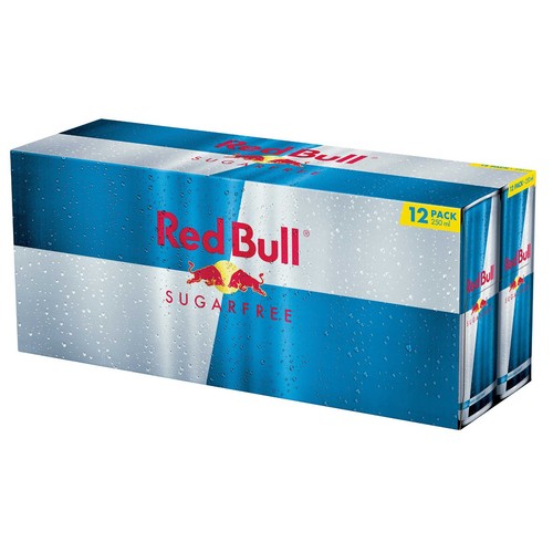 RED BULL Bebida energética sugar free pack de 12 x 250 ml.