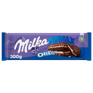 MILKA OREO Chocolate con leche relleno de cacao con galleta 300 g.