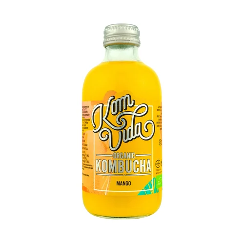 KOMVIDA Superglow Bebida de te fermentada (kombucha) ecológica, con bayas de goji y aloe vera 250 ml.