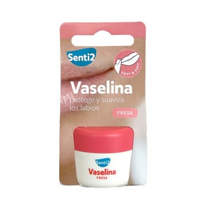 SENTI2 Vaselina protectora y suavizante de labios, con sabor a fresa SENTI2 20 ml.