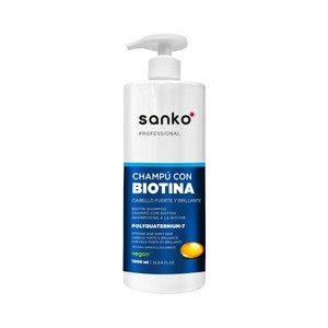 Imagen de SANKO Professional Chmapú con Biotina, para cabellos fuertes y brillantes 1 l.