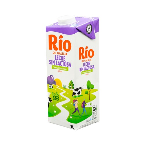 RÍO Leche de vaca semidesnatada y sin lactosa 1 l.