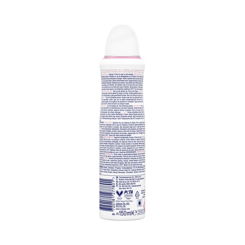 DOVE Invisible care 0% Desodorante en spray para mujer, sin alcohol ni sales de aluminio 150 ml.