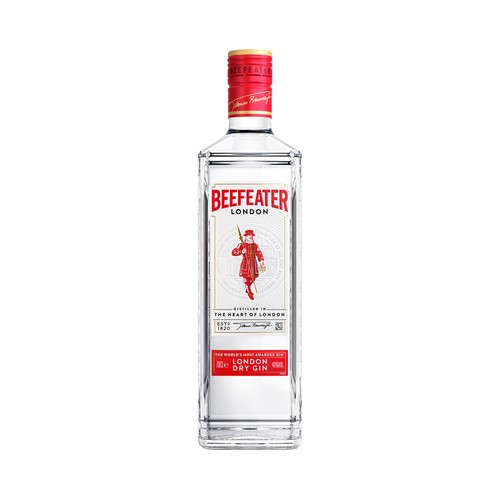 Ginebra inglesa tipo London dry gin BEEFEATER botella de 70 cl.