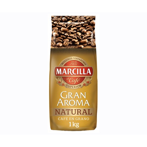 MARCILLA Café grano natural 1000 g.