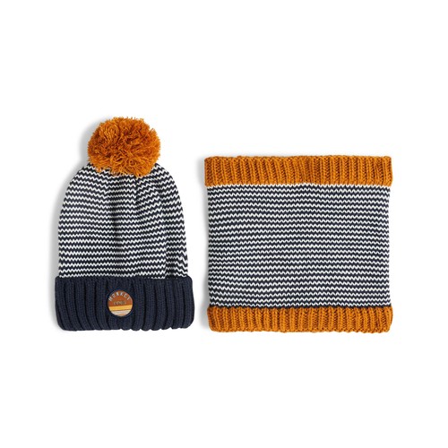 Conjunto de gorro y bufanda para niño, IN EXTENSO, talla 52.