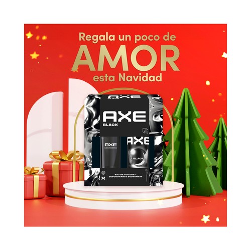 AXE Black Estuche con desodorante en spray (150 ml) y eau de toilette para hombre (75 ml).