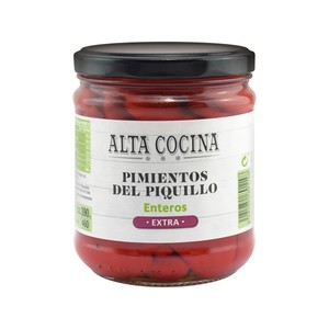 Pimientos del Piquillo enteros frasco de 430 g.