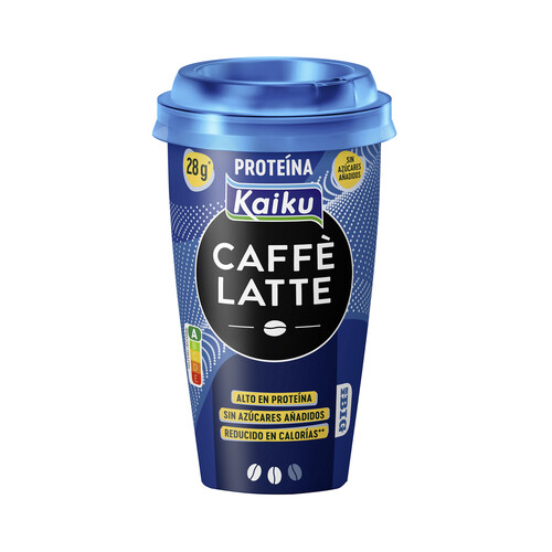 KAIKU Bebida de café con leche, sin azúcares añadidos y con alto contenido en proteínas (28g) Caffé latte 370 ml.