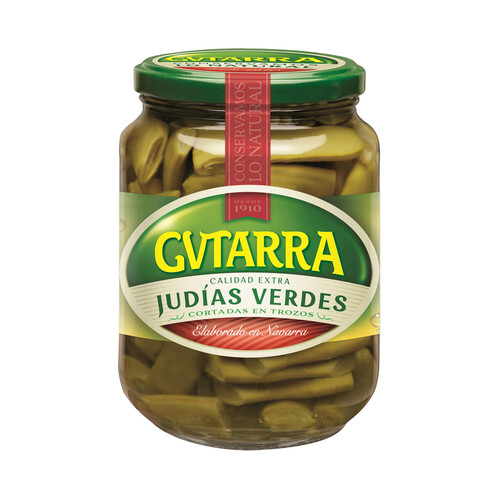 GVTARRA Judías verdes en trozos frasco de 350 g.