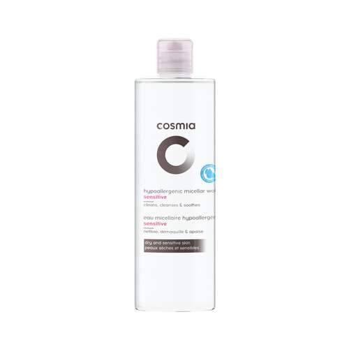 COSMIA Agua micelar hipoalergénica, para pieles secas y sensibles COSMIA Sensitive 250 ml.