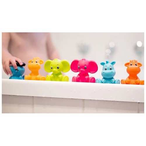 Set de 8 animales selva baño.