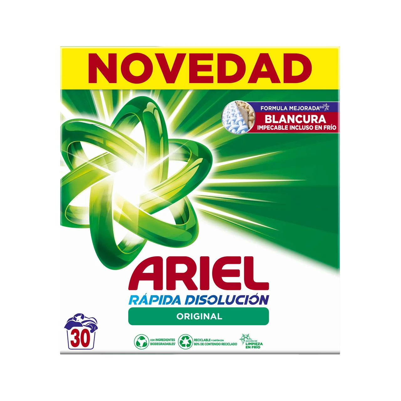 ARIEL Detergente en polvo 30 DS.