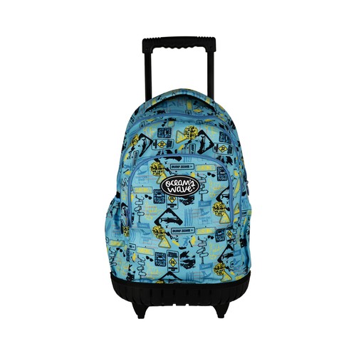 Mochila juvenil con ruedas, carro reforzado, surtido de diseños y colores, OCEAN"S WAVE.