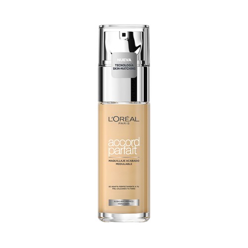 L´ORÉAL PARIS Accord parfait  tono 3.5 N Peche Base de maquillaje modulable con ácido Hialurónico.