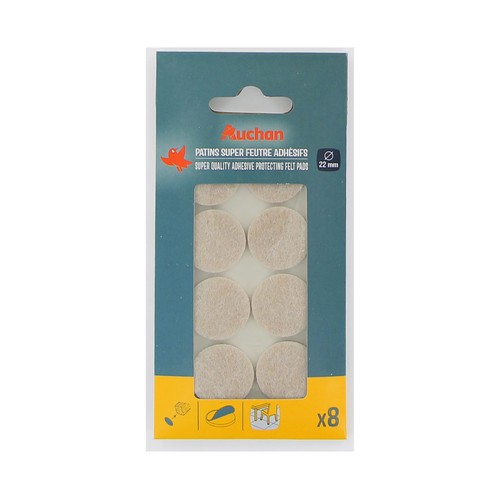 Fieltro adhesivo beige 22mm 8 unidades. AUCHAN