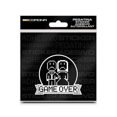 Pegatina game over, adhesivo de alta calidad, BCCORONA.