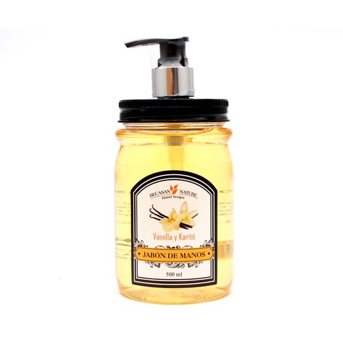 BECASAN NATURE Jabón de manos líquido con vainilla y karite BECASAN NATURE 500 ml.