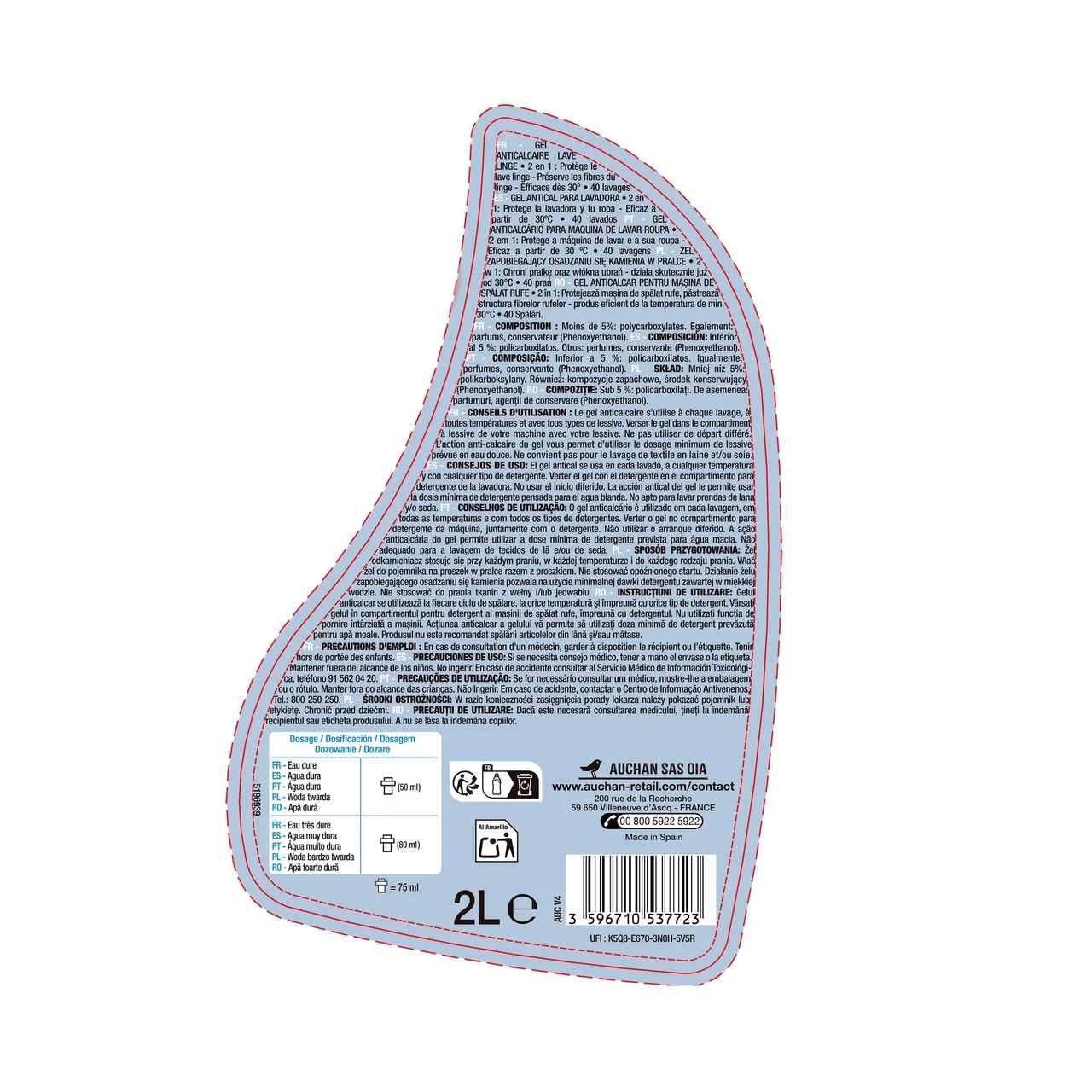 PRODUCTO ALCAMPO Gel antical lavadora 2 l.
