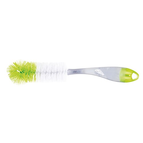 Cepillo limpiabiberón 2 en 1 con fibras dobles, TIGEX.