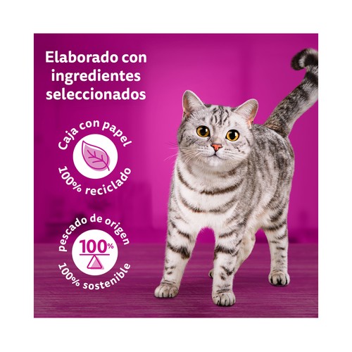 WHISKAS Tasty mix Alimentación para gato húmedo en bolsistas 12 uds, 85 g.