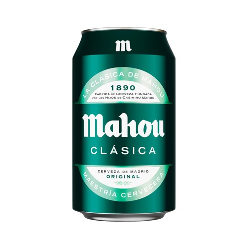 Cerveza clásica MAHOU CLÁSICA lata 33 centilitros