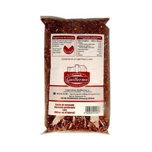 LEGUMBRES GUILLERMO Quinoa roja (semillas) 500 g.