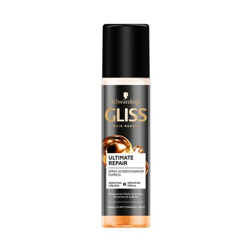 GLISS Acondicionador en spray para cabellos muy dañados o secos GLISS Ultimate repair de Schwarzkopf 200 ml.