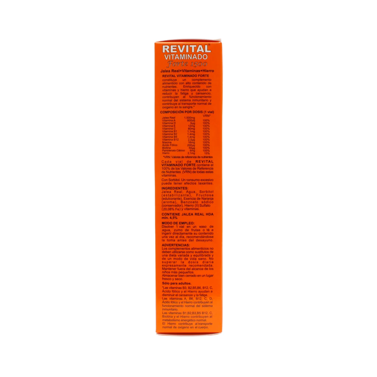 REVITAL GINSENG Suplemento alimenticio, que ayuda a diminuir el cansancio y la fatiga REVITAL GINSENG 20 uds.