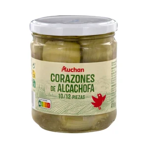 PRODUCTO ALCAMPO Corazones de alcachofas 10/12 piezas frasco de 410 g.