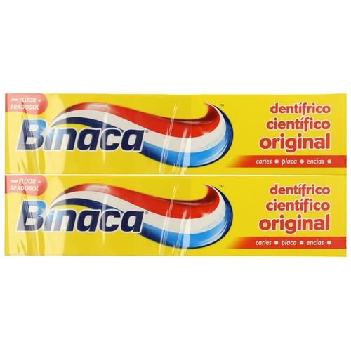 BINACA Pasta de dientes contra las caries y la placa que protege tus encías BINACA 2 x 75 ml.