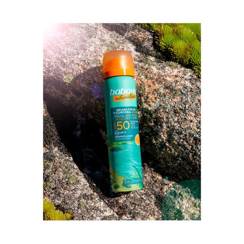 BABARIA Adventure Bruma facial y corporal protectora con FPS 50 (muy alto) 75 ml.