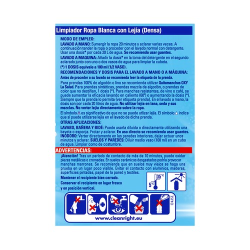 LA SALUD Lejía ropa blanca perfumada 2 l.