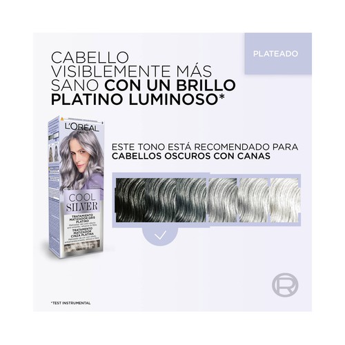 L´ORÉAL PARIS Cool silver tono plateado Tratamiento matizador gris platino.