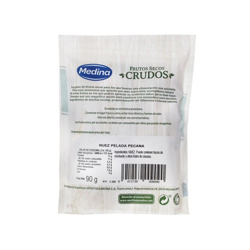 MEDINA Nueces pecanas peladas MEDINA 90 g.