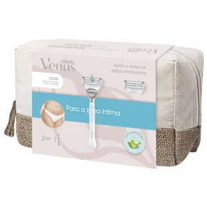 VENUS Zona íntima de Gillette Neceser con maquinilla depilación femenina + 2 recambios.