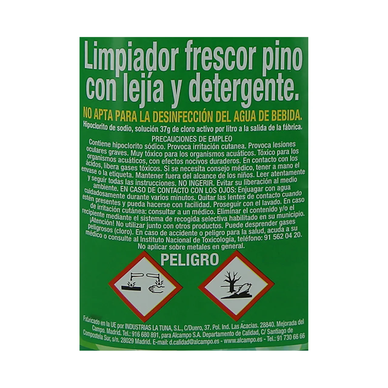 PRODUCTO ALCAMPO Deterlejía pino 2 l.