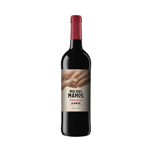 MUCHAS MANOS  Vino tinto con D.O. La Mancha botella 75 cl.