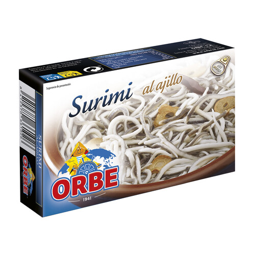 ORBE Surimi (sucedáneo de gulas) al ajillo 50 g.