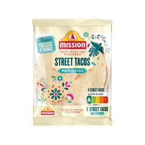 MISSION Tortillas de maíz y trigo MISSION STREET TACOS 8 uds. 200 g.