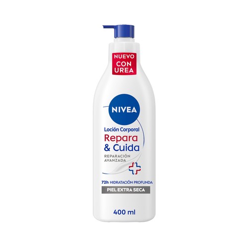 NIVEA Repara & cuida Loción corporal hidratante, reparación avanzada, para pieles extra secas 400 ml.