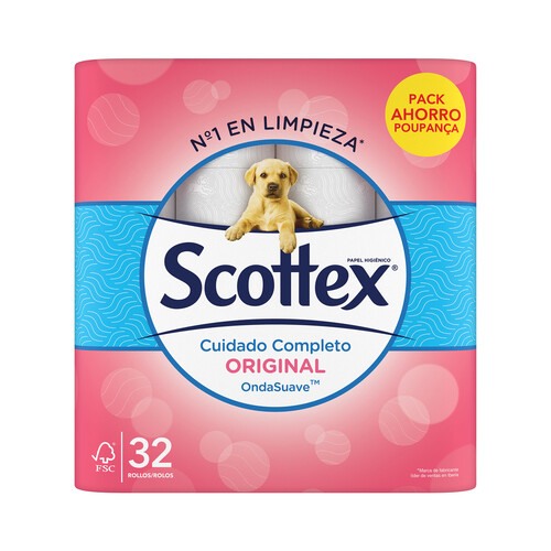 SCOTTEX Papel higiénico Original 32 rollos