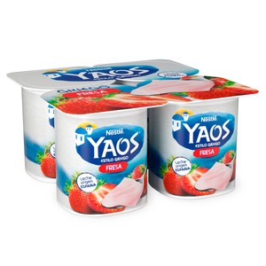 Imagen de YAOS Yogur estilo griego con fresas de Nestlé4 x 115 g.