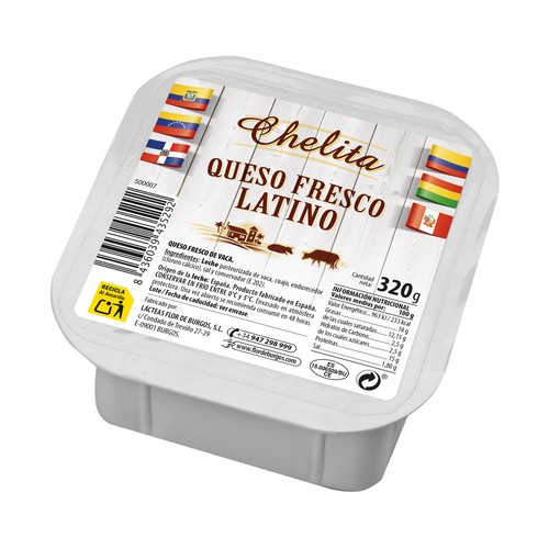 CHELITA QUESO LATINO FLOR DE BURGOS 320 G.                                    