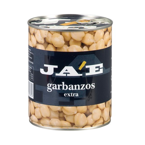 JAE Garbanzos cocidos lata de 500 g.