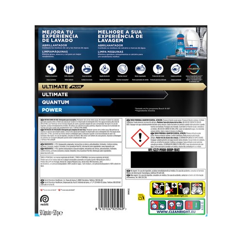 FINISH QUANTUM Lavavajillas de maquina essential 50 ds 580 gr