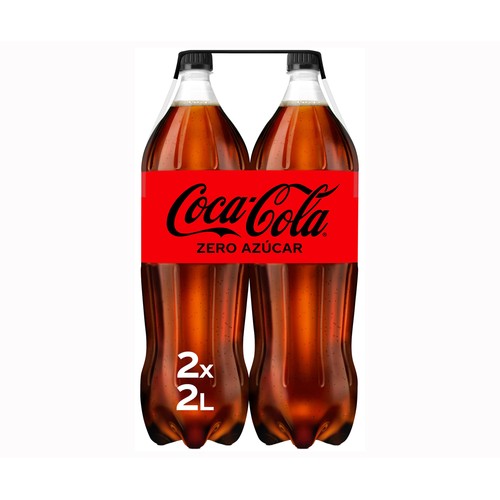 COCA COLA ZERO Refresco de cola Zero azúcar pack 2 botellas x 2 l.