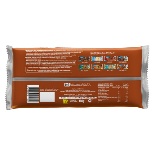 BICENTURY Tortilla maíz chocolate negro sin azúcares BICENTURY 109 g.